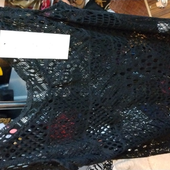 Papillon women's black embroidery top sz Medium - Picture 5 of 17